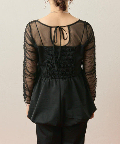 ≪10/20 12:00開始!≫【@aoiikegaya企劃】網紗拼接荷葉邊套裝