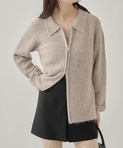 帶束身胸衣雙拉鍊開衫