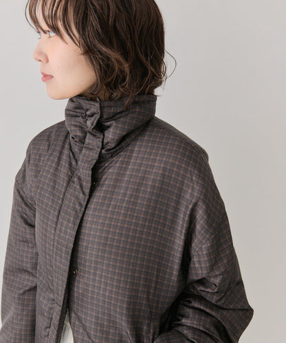 中棉格紋羽絨服