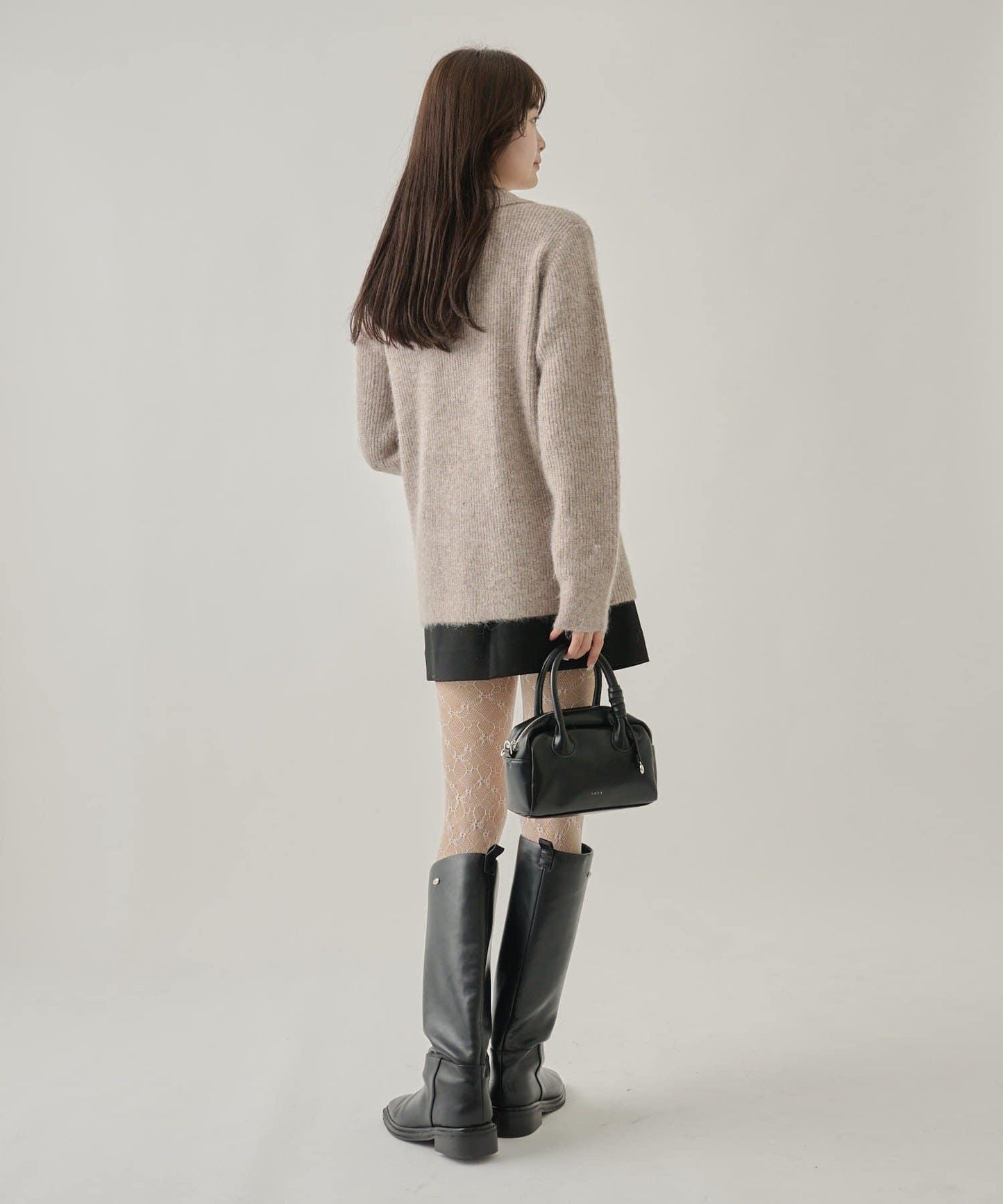 帶束身胸衣雙拉鍊開衫