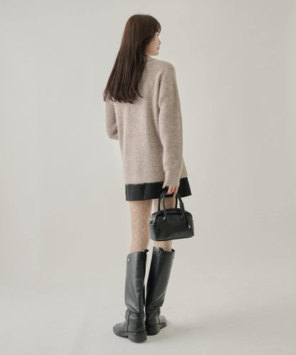 帶束身胸衣雙拉鍊開衫