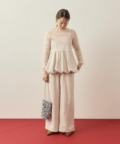 ≪10/20 12:00開始!≫【@aoiikegaya企劃】網紗拼接荷葉邊套裝