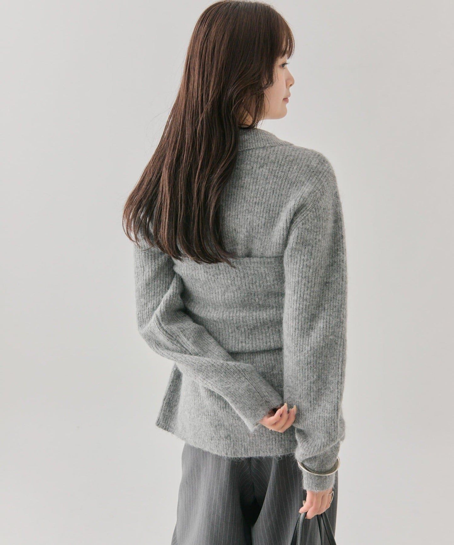 帶束身胸衣雙拉鍊開衫