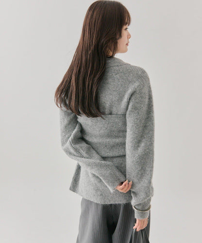 帶束身胸衣雙拉鍊開衫