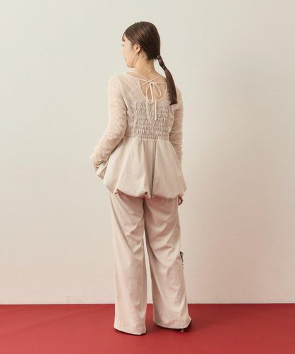 ≪10/20 12:00開始!≫【@aoiikegaya企劃】網紗拼接荷葉邊套裝