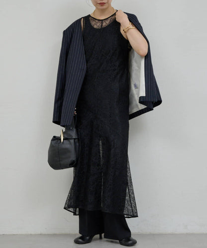 【近期開始】【加一件更顯華麗】【前後兩穿】蕾絲連衣裙