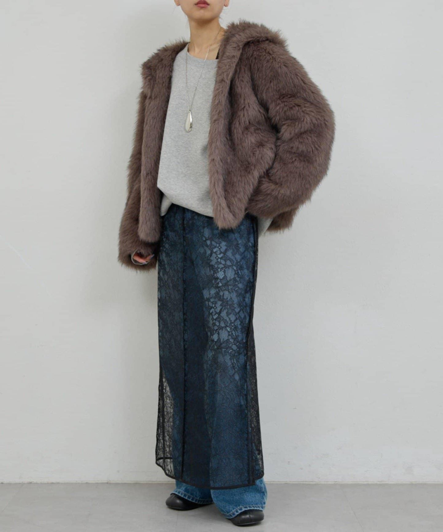 【近期開始】【加一件更顯華麗】【前後兩穿】蕾絲連衣裙