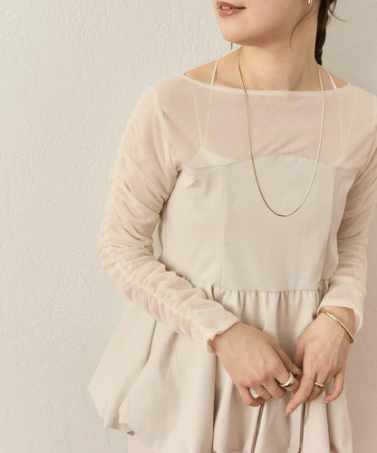 ≪10/20 12:00開始!≫【@aoiikegaya企劃】網紗拼接荷葉邊套裝