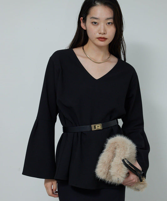 【近日開始】【前後兩穿】喬其紗喇叭袖