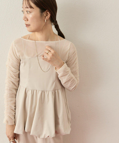 ≪10/20 12:00開始!≫【@aoiikegaya企劃】網紗拼接荷葉邊套裝