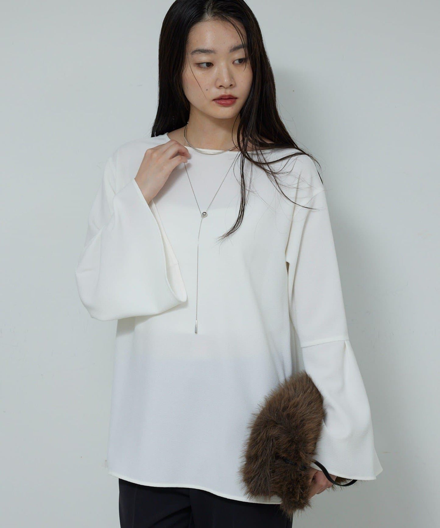 【近日開始】【前後兩穿】喬其紗喇叭袖