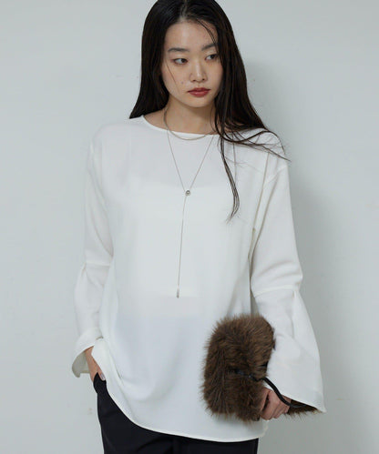 【近日開始】【前後兩穿】喬其紗喇叭袖