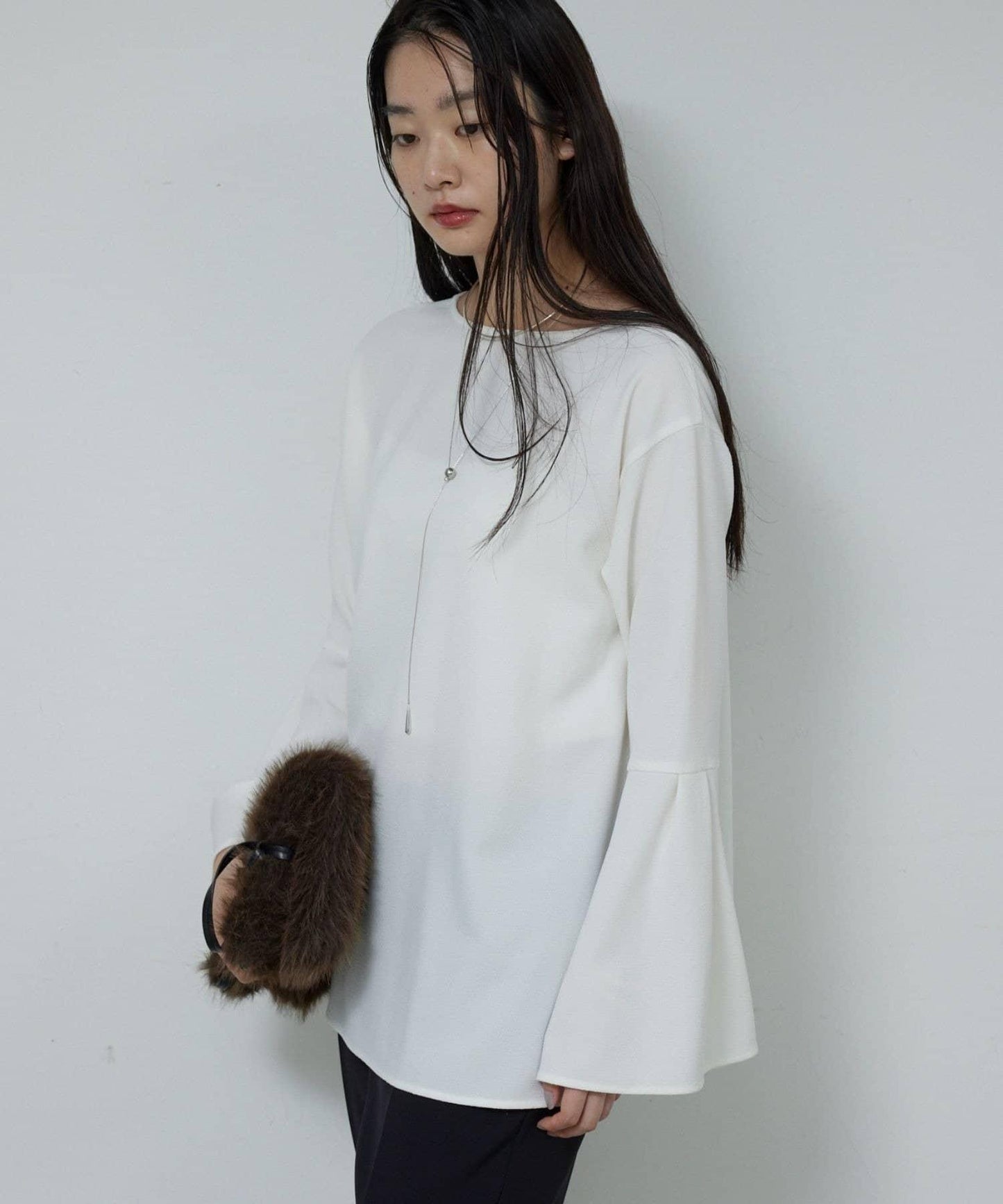 【近日開始】【前後兩穿】喬其紗喇叭袖