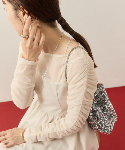 ≪10/20 12:00開始!≫【@aoiikegaya企劃】網紗拼接荷葉邊套裝