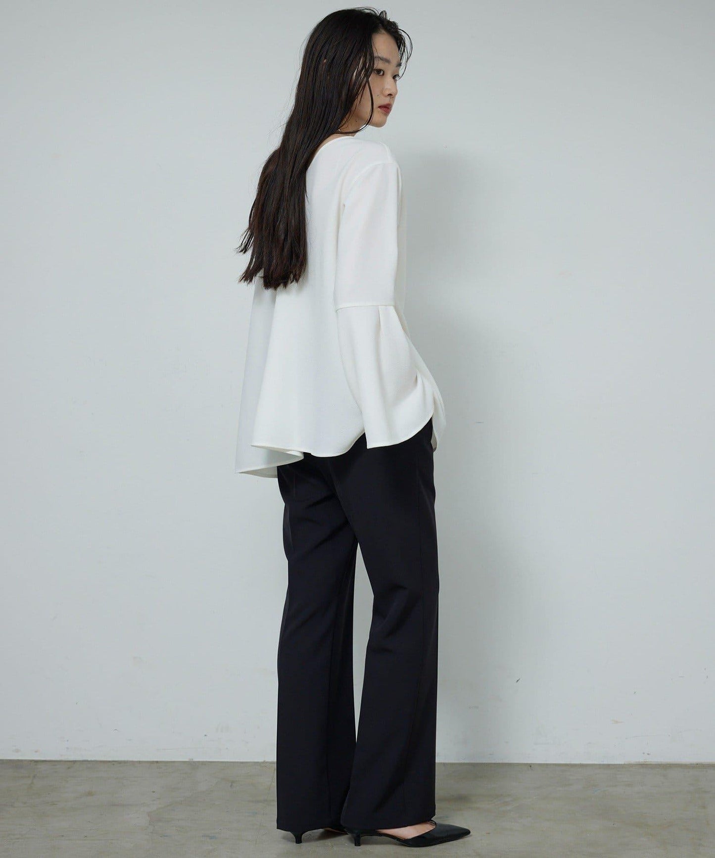 【近日開始】【前後兩穿】喬其紗喇叭袖