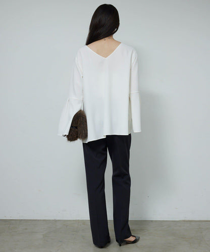 【近日開始】【前後兩穿】喬其紗喇叭袖