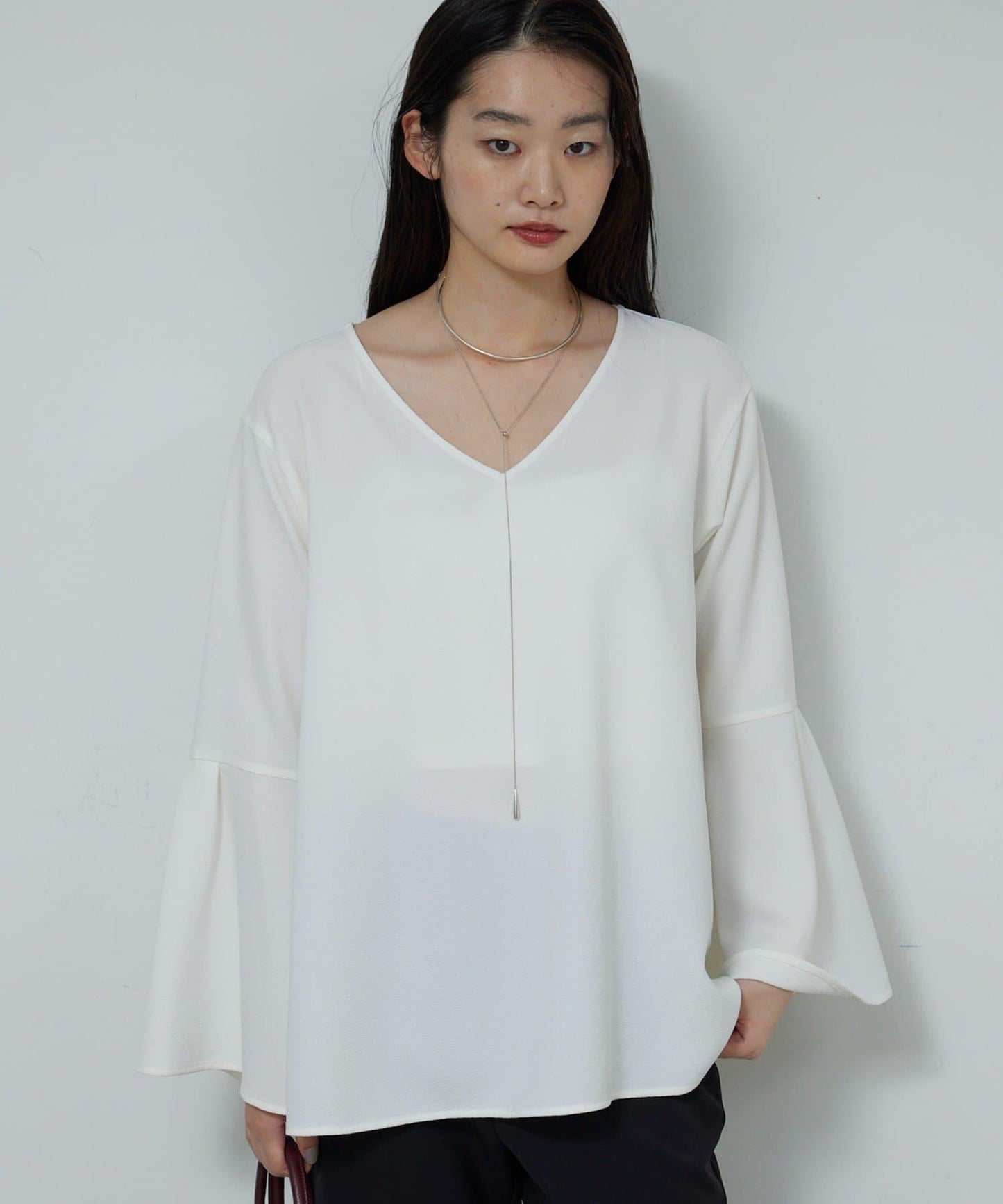 【近日開始】【前後兩穿】喬其紗喇叭袖