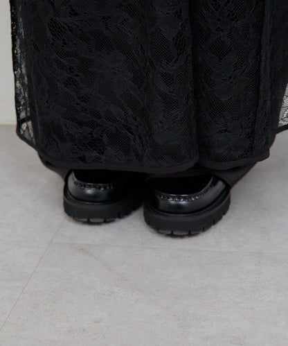 【近期開始】【加一件更顯華麗】【前後兩穿】蕾絲連衣裙