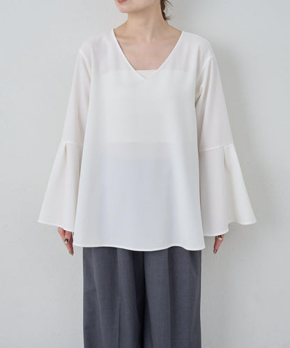 【近日開始】【前後兩穿】喬其紗喇叭袖