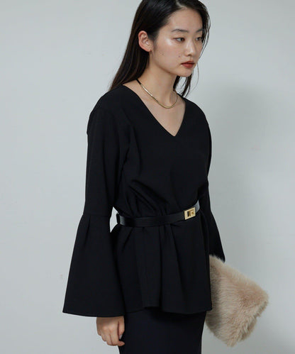 【近日開始】【前後兩穿】喬其紗喇叭袖