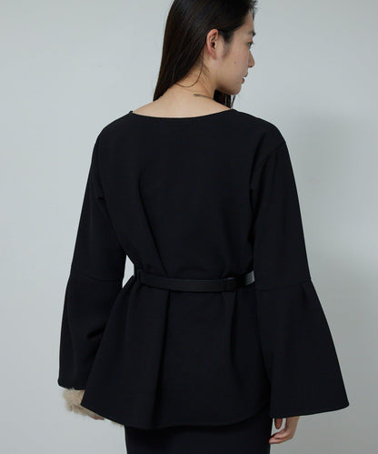 【近日開始】【前後兩穿】喬其紗喇叭袖