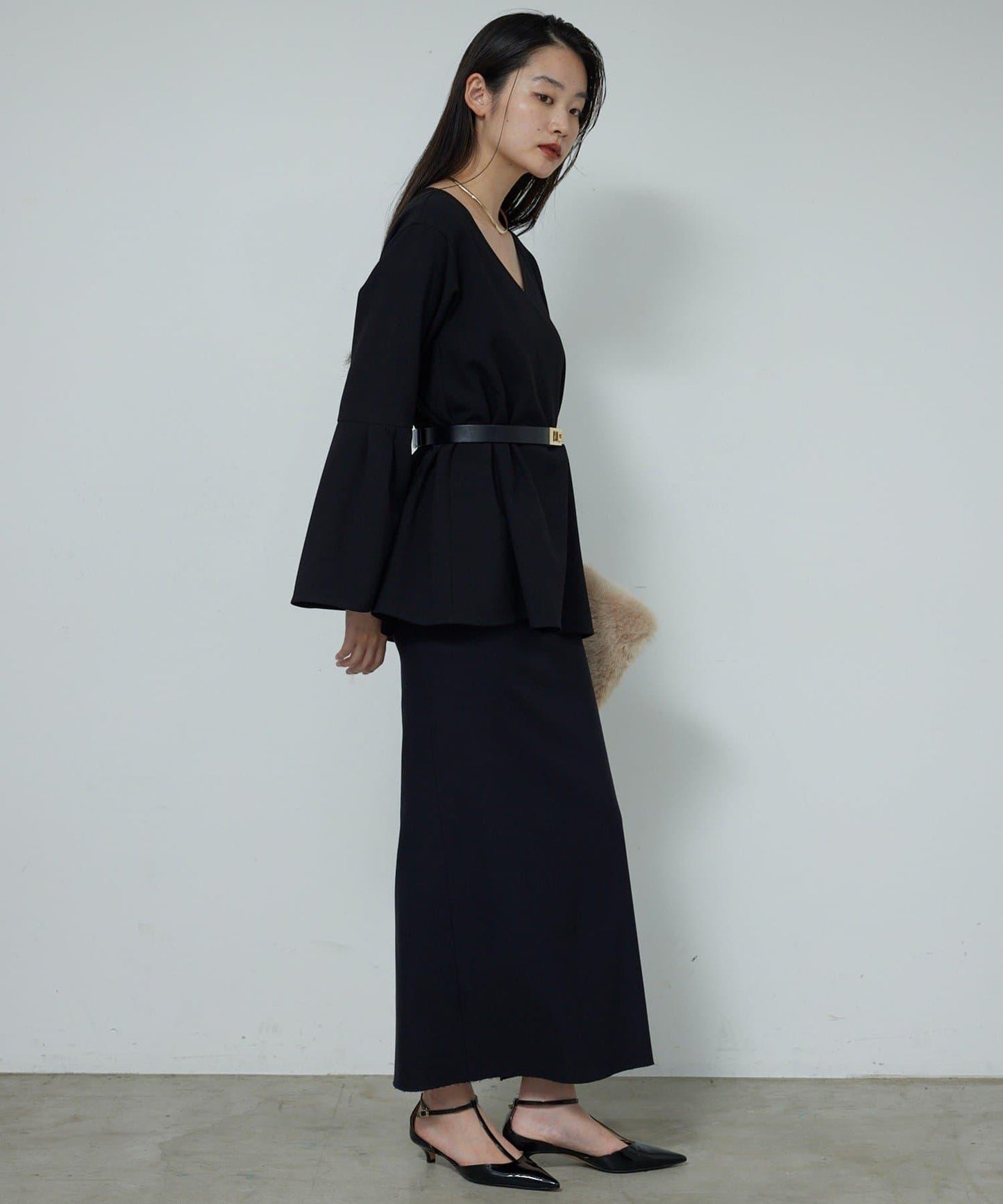 【近日開始】【前後兩穿】喬其紗喇叭袖