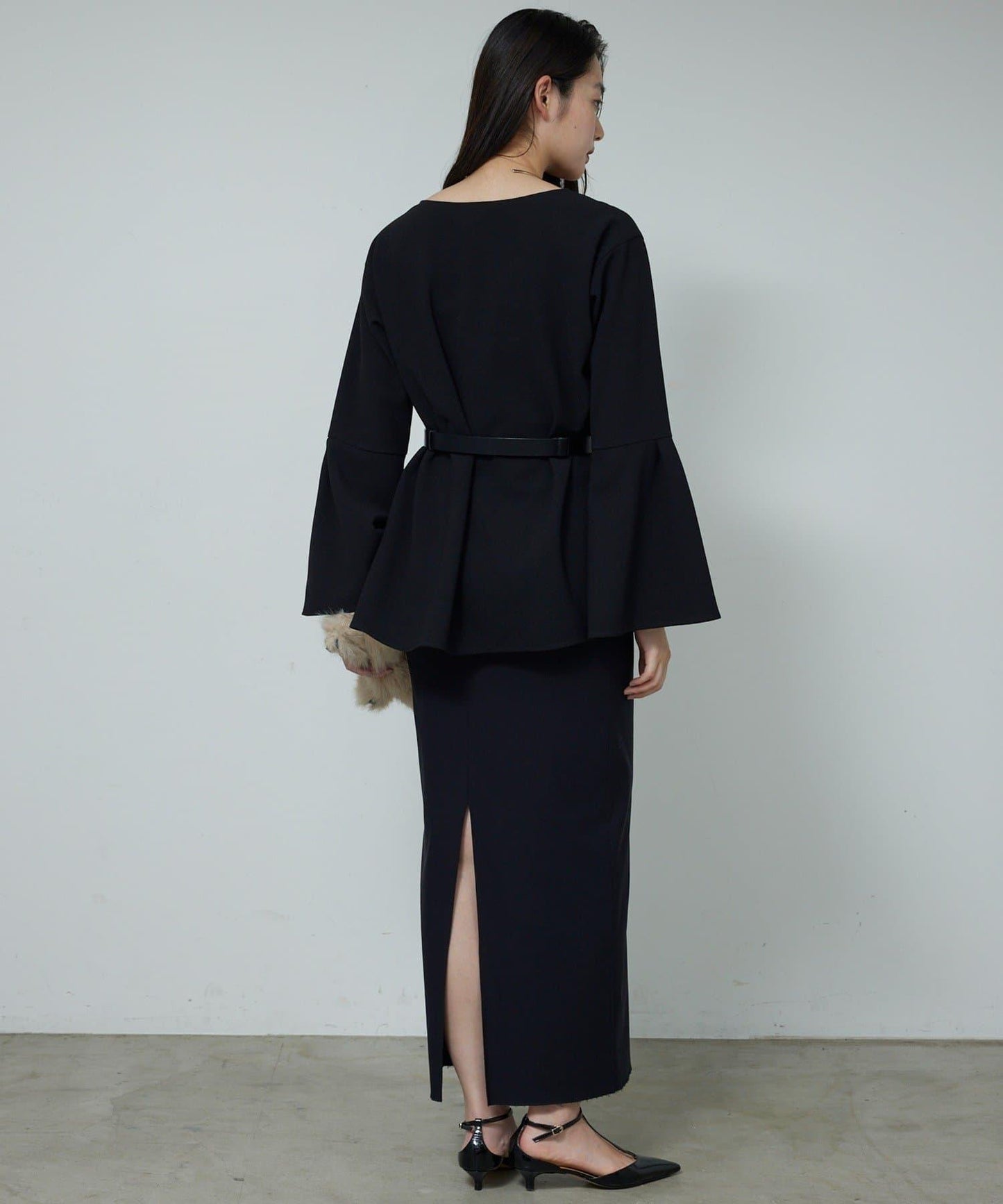 【近日開始】【前後兩穿】喬其紗喇叭袖