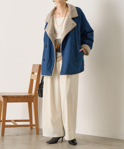 牛仔羊羔絨大衣