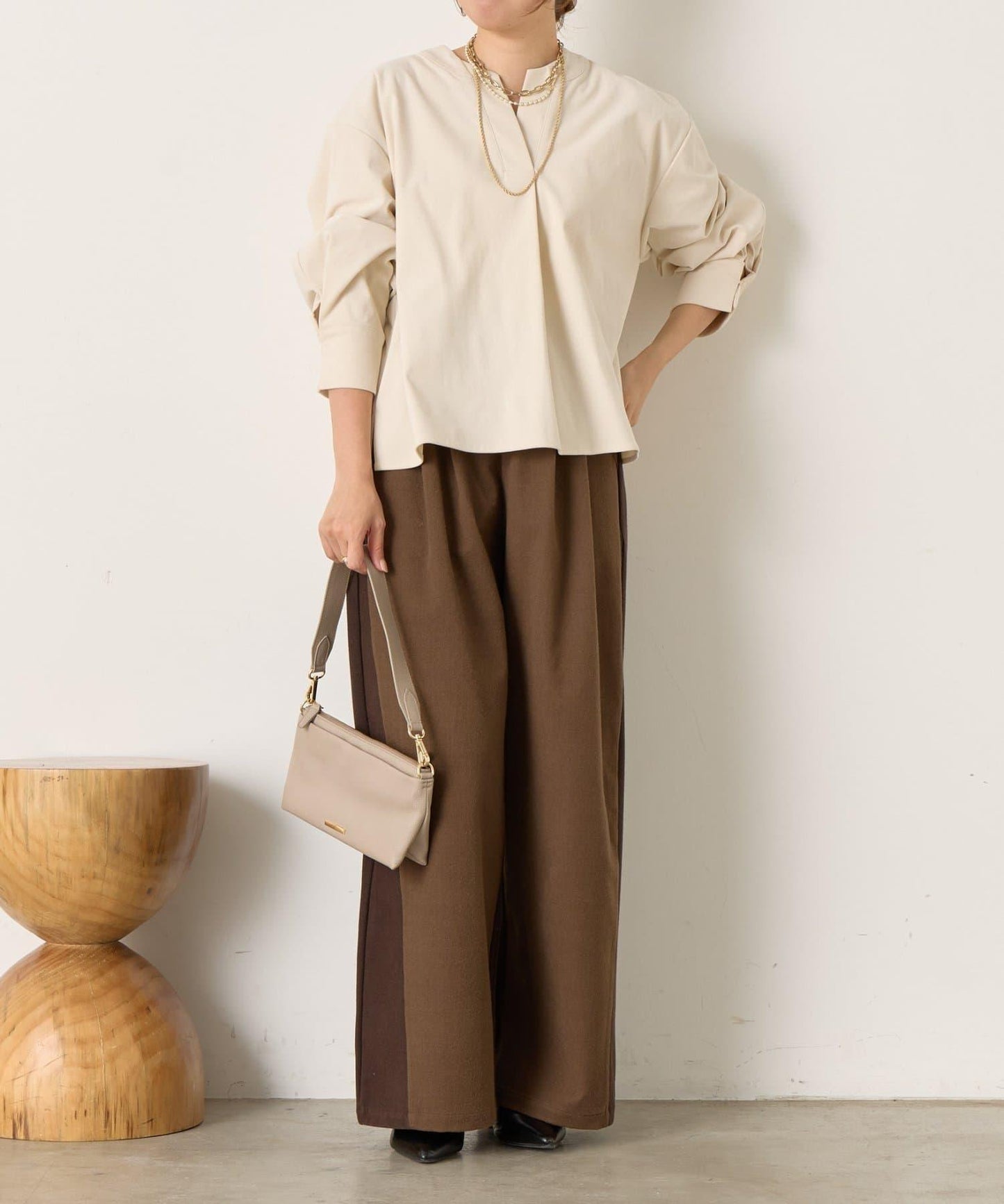 彈力磨毛高領襯衫