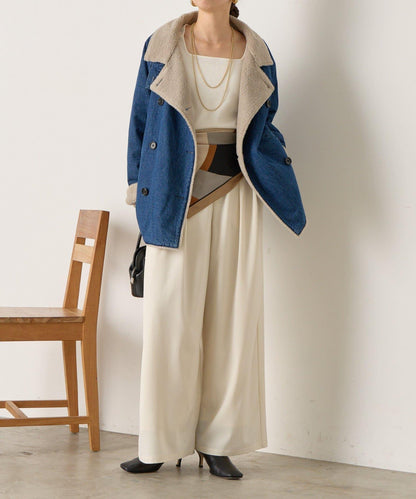 牛仔羊羔絨大衣