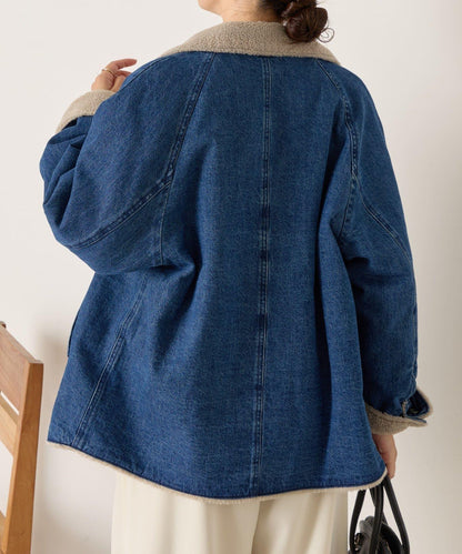 牛仔羊羔絨大衣