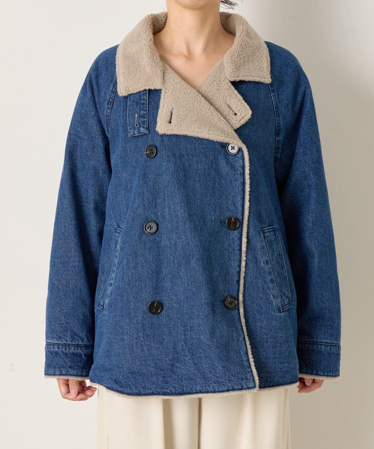 牛仔羊羔絨大衣