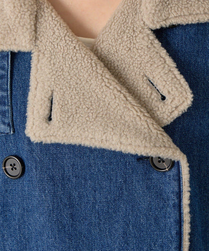 牛仔羊羔絨大衣
