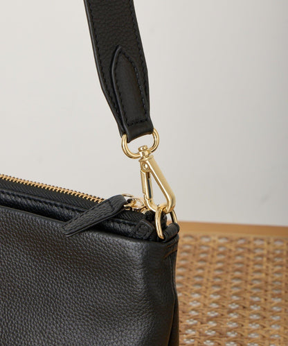 帶金屬牌真皮迷你包