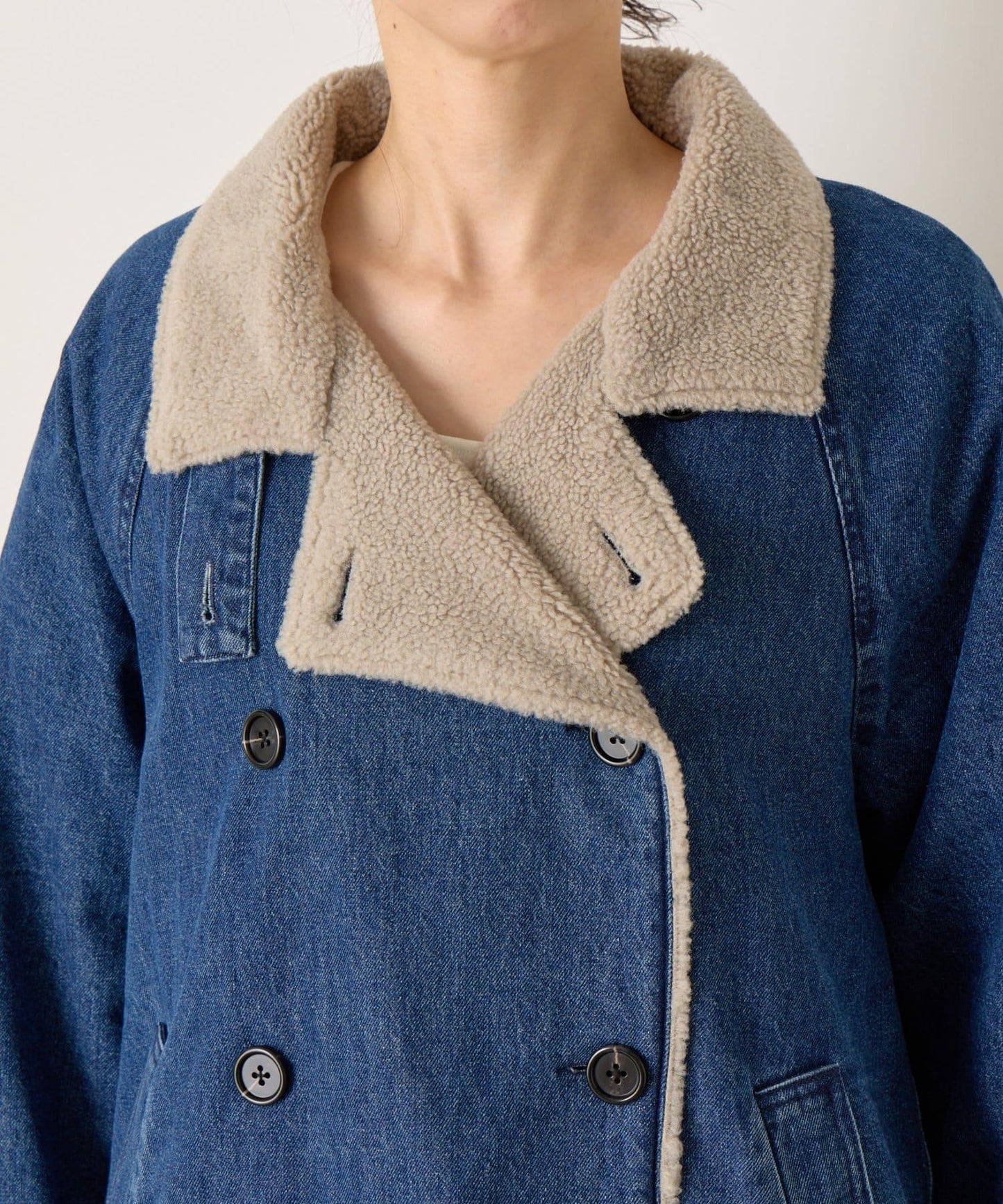 牛仔羊羔絨大衣