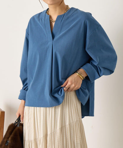 彈力磨毛高領襯衫