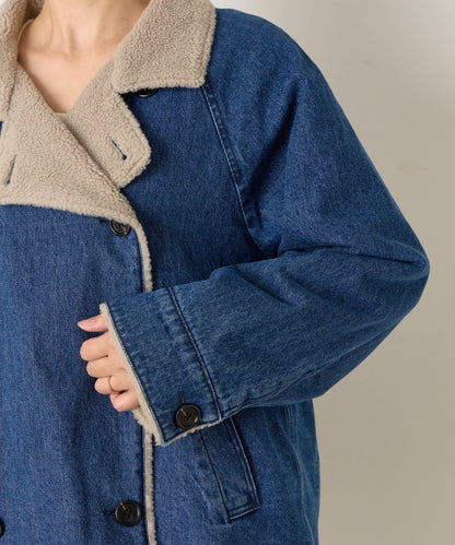 牛仔羊羔絨大衣