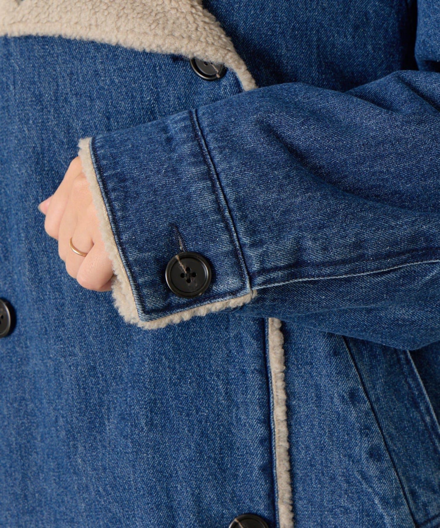 牛仔羊羔絨大衣