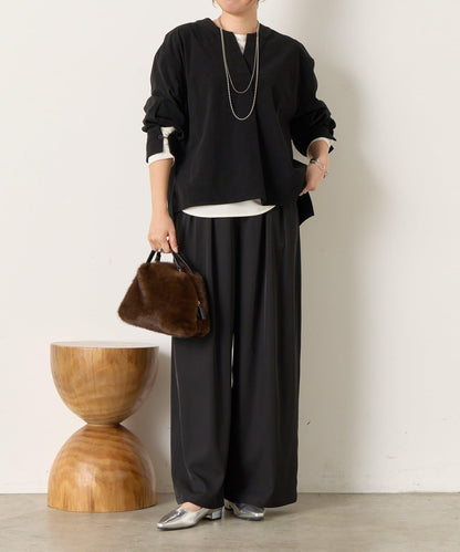 彈力磨毛高領襯衫