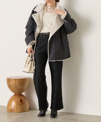 牛仔羊羔絨大衣