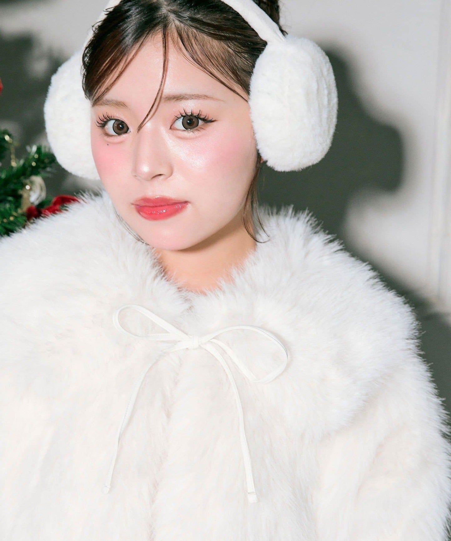 帶蝴蝶結毛絨套頭衫