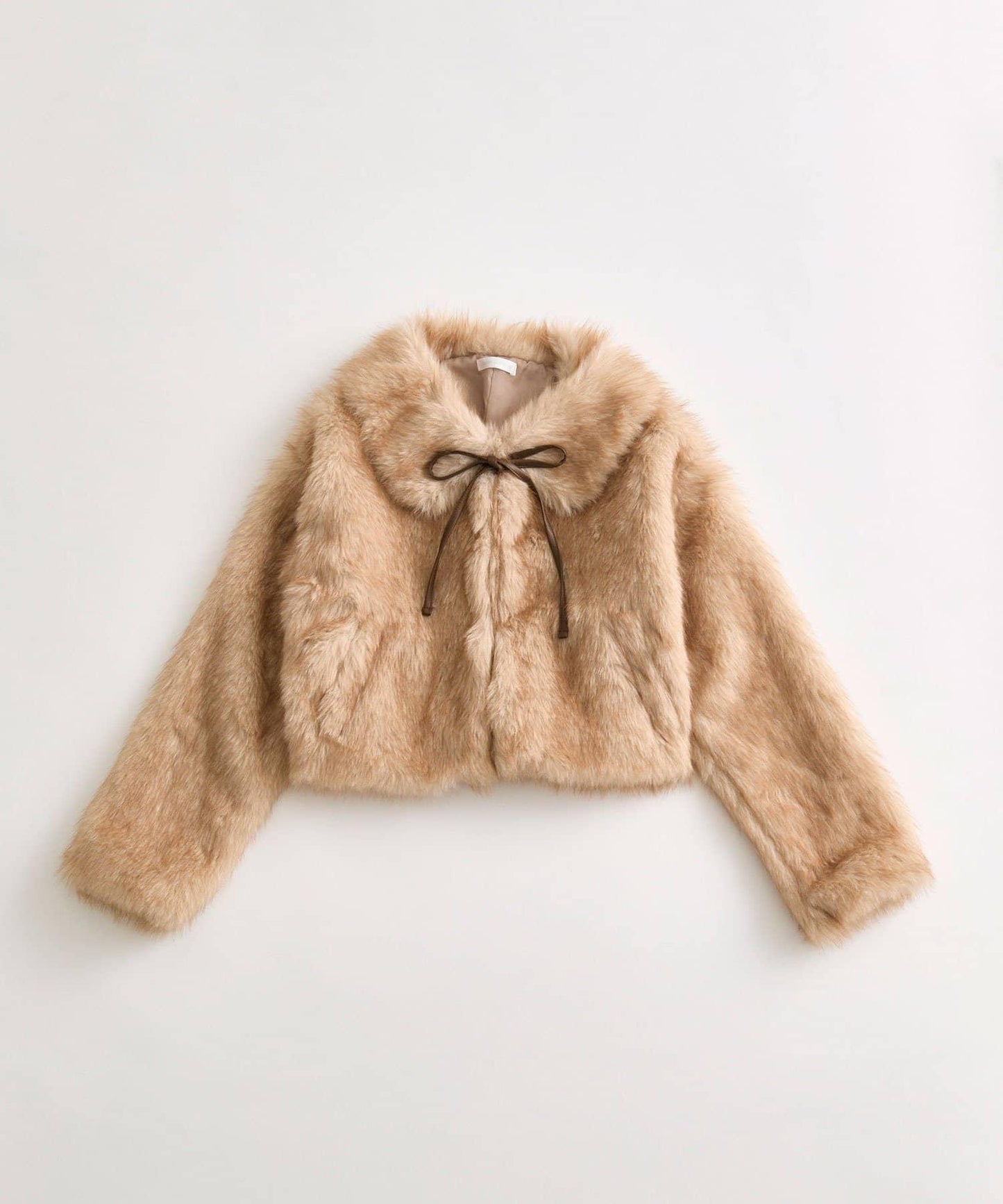 帶蝴蝶結毛絨套頭衫