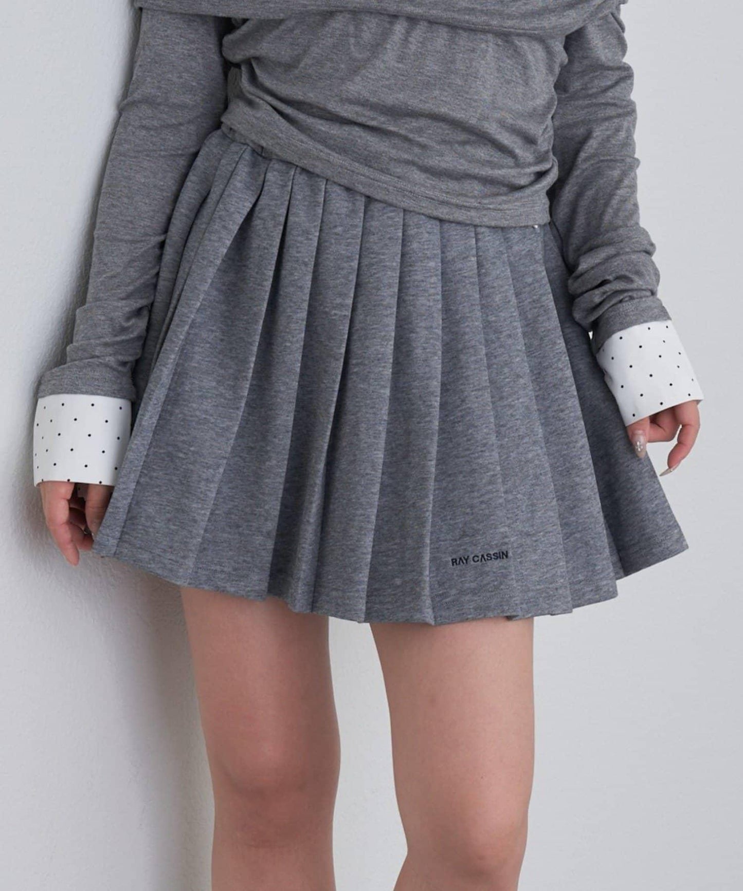 衛衣百褶迷你裙