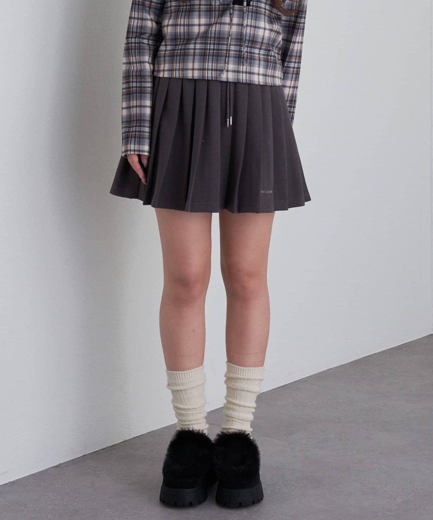 衛衣百褶迷你裙