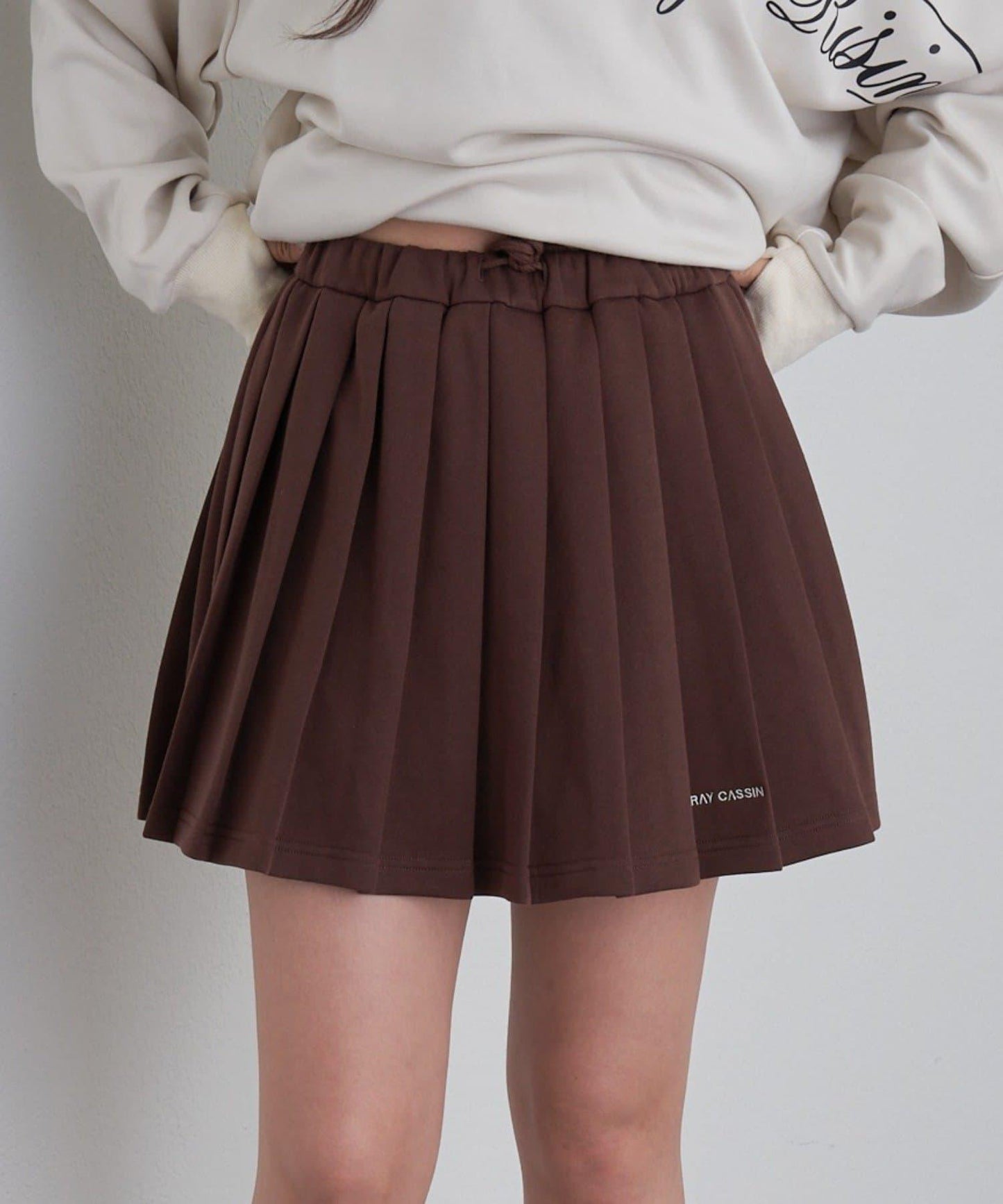 衛衣百褶迷你裙