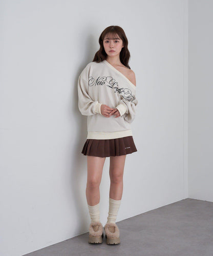 衛衣百褶迷你裙