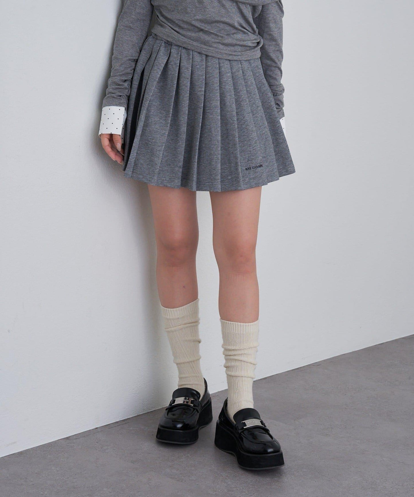 衛衣百褶迷你裙