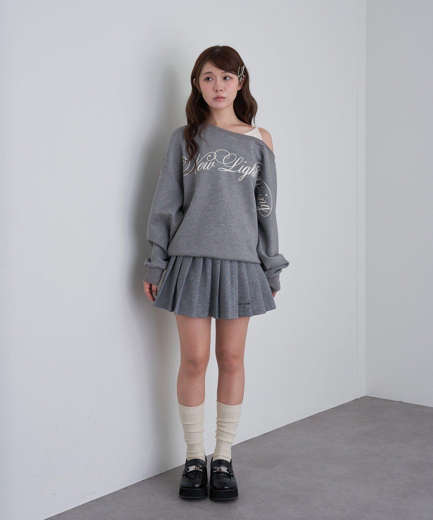 衛衣百褶迷你裙