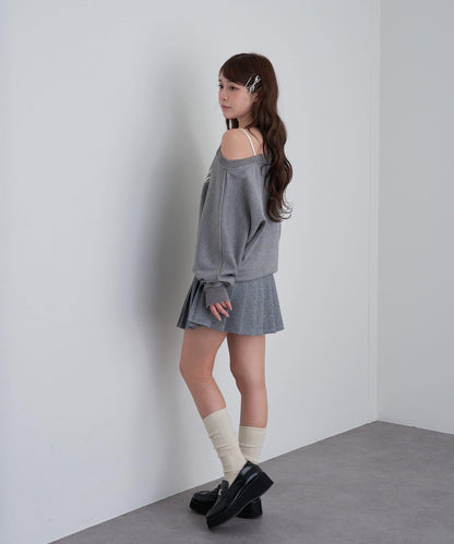 衛衣百褶迷你裙