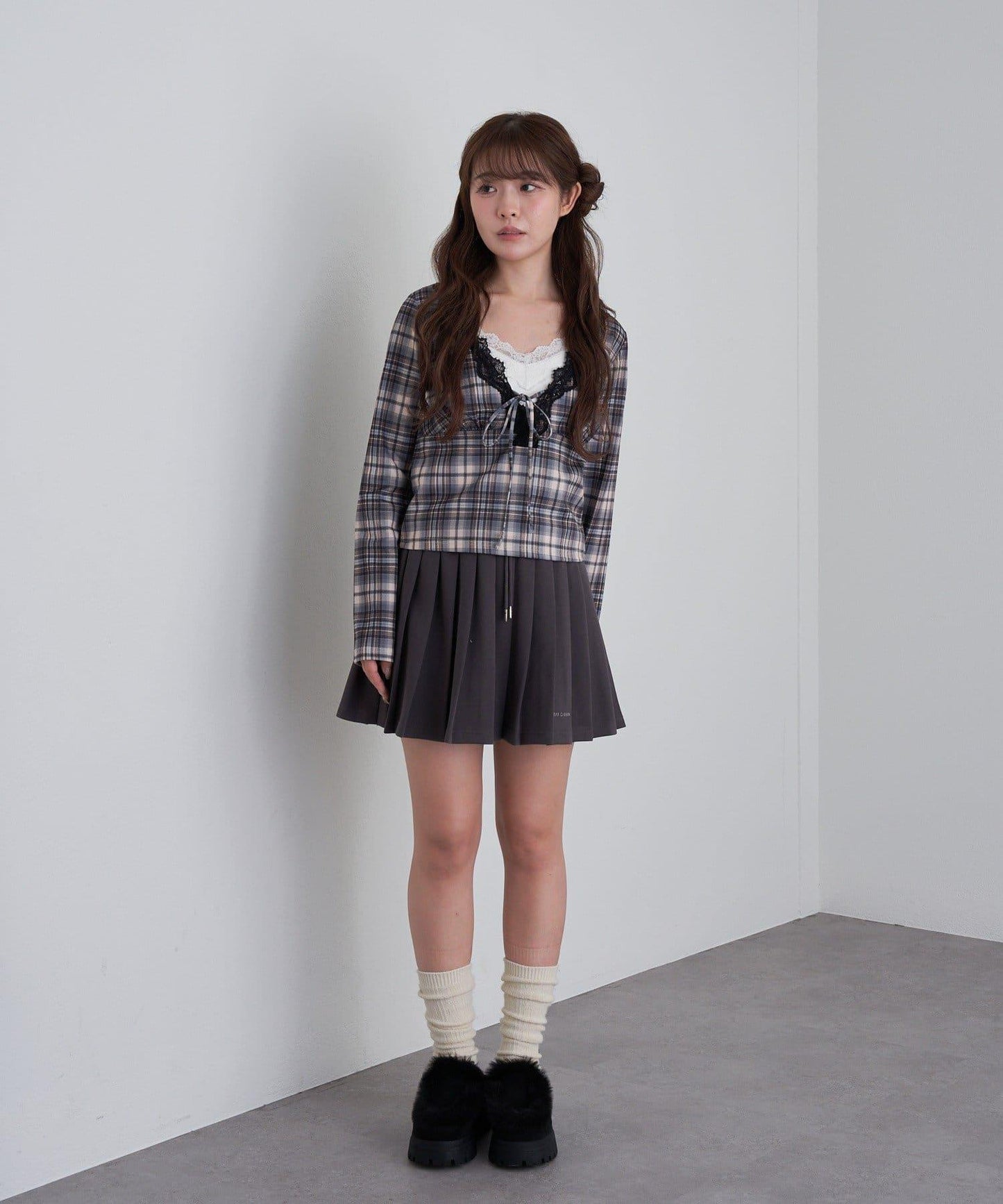 衛衣百褶迷你裙